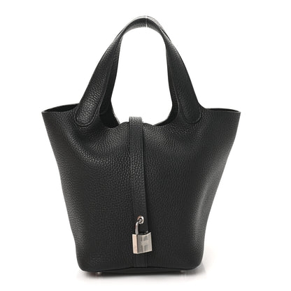Hermes Taurillon Clemence Picotin Lock 18 PM Black 1 of 13