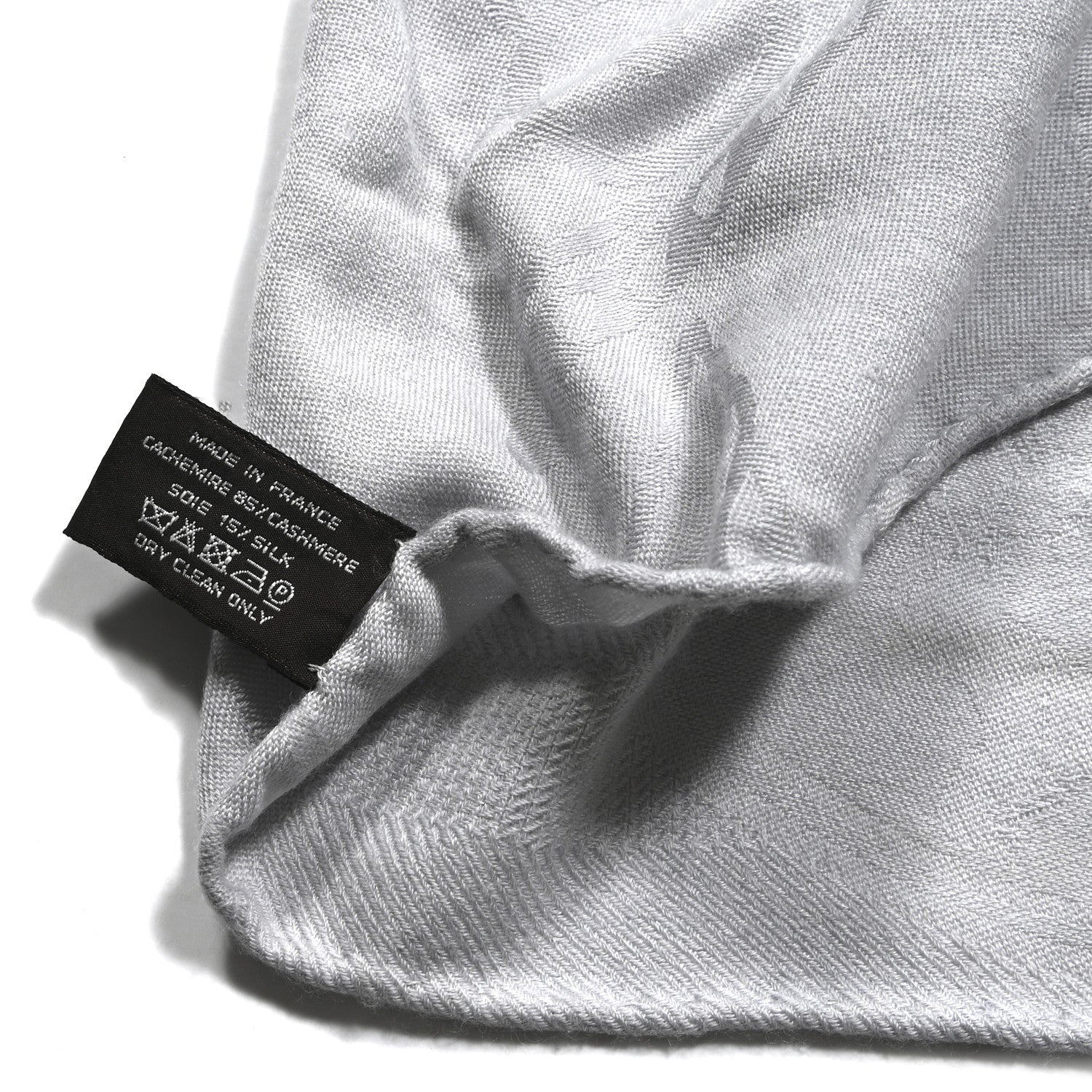Hermes Cashmere Silk New Libris Stole Gris Nuage 3 of 3