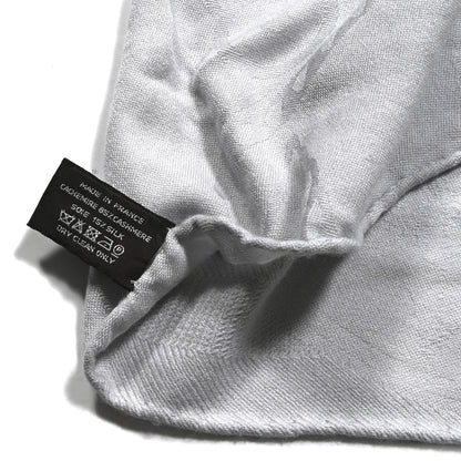 Hermes Cashmere Silk New Libris Stole Gris Nuage 3 of 3