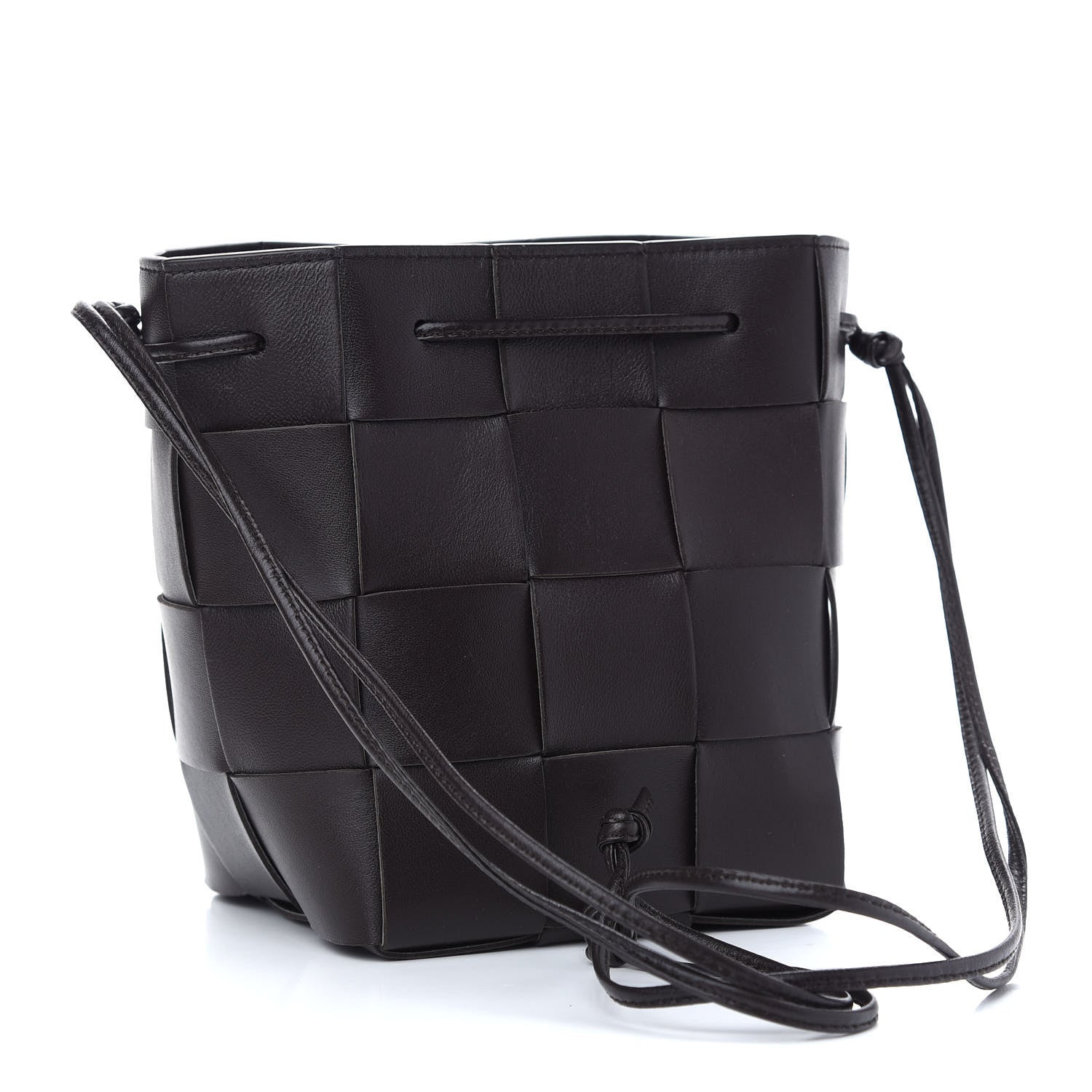 Bottega Veneta Lambskin Intreccio Small Crossbody Bucket Bag Fondant 3 of 8