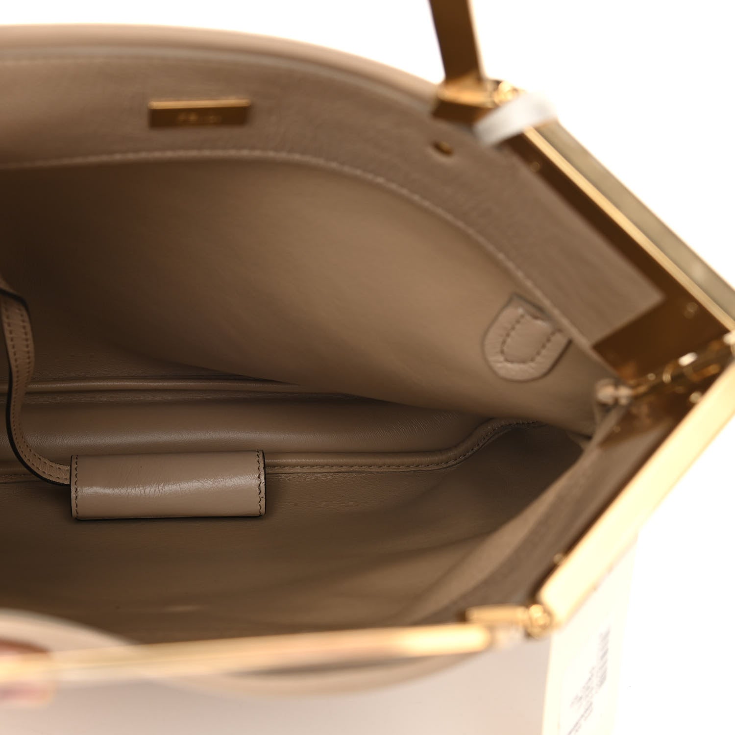 Fendi Agnello Old Shine Small Shopping Flap Bag Amido 5 of 9