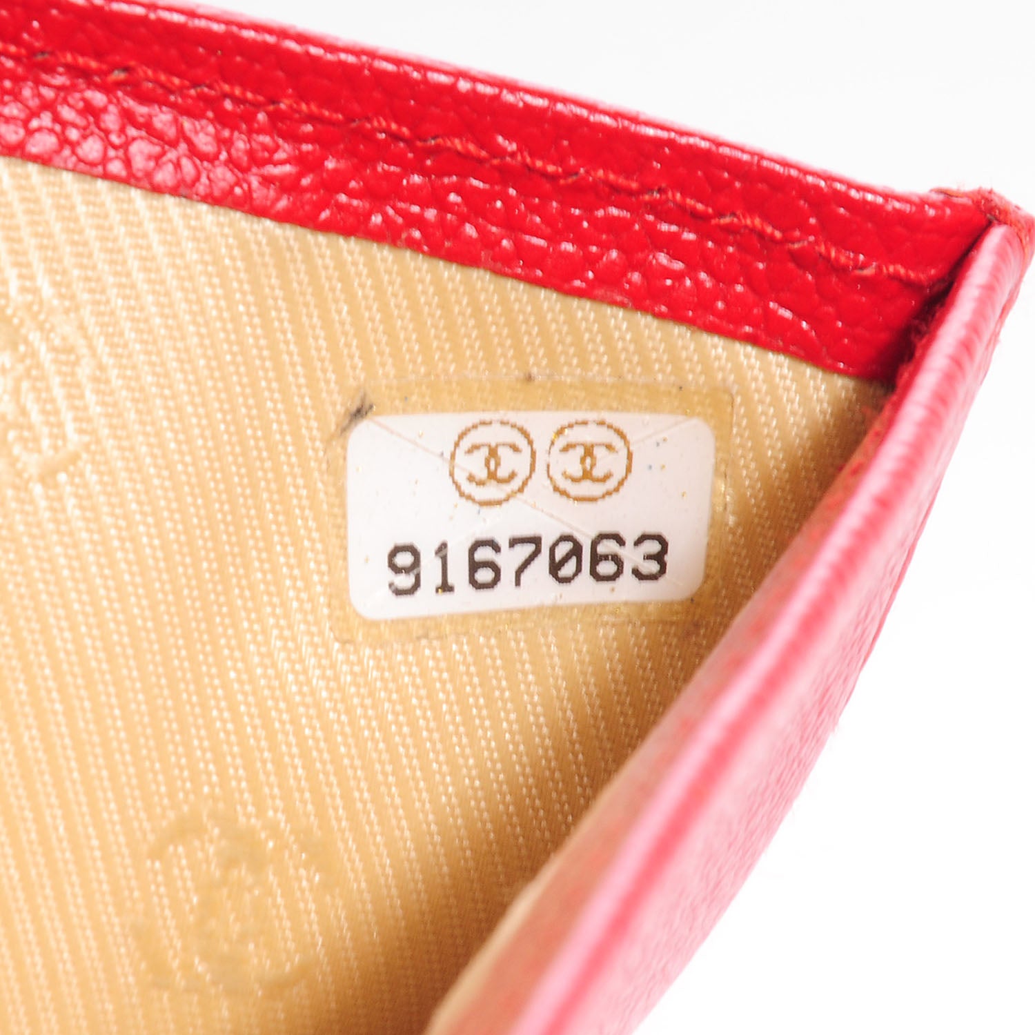 Chanel Leather CC Button Compact Wallet Red 7 of 7