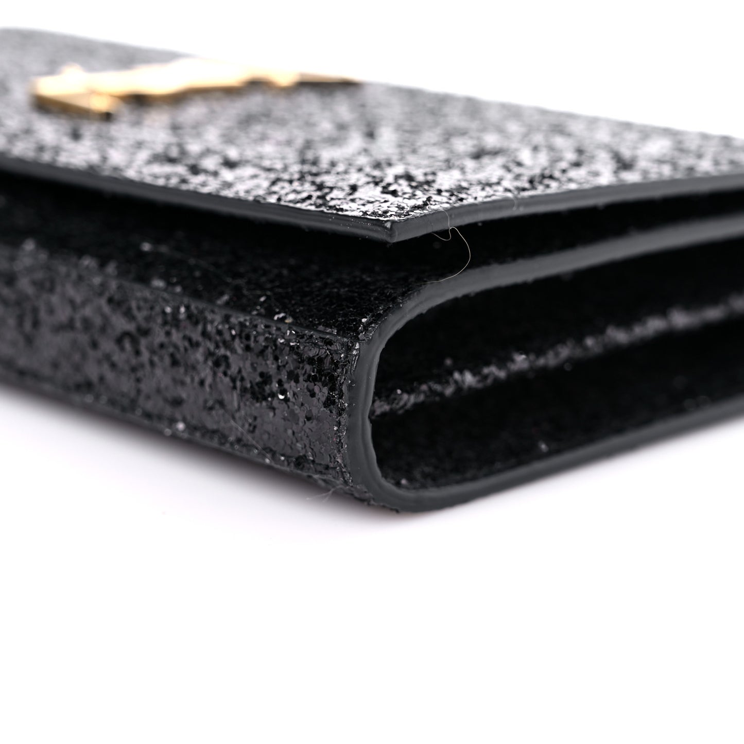 Glitter Classic Monogram Galactica Chain Wallet Black
