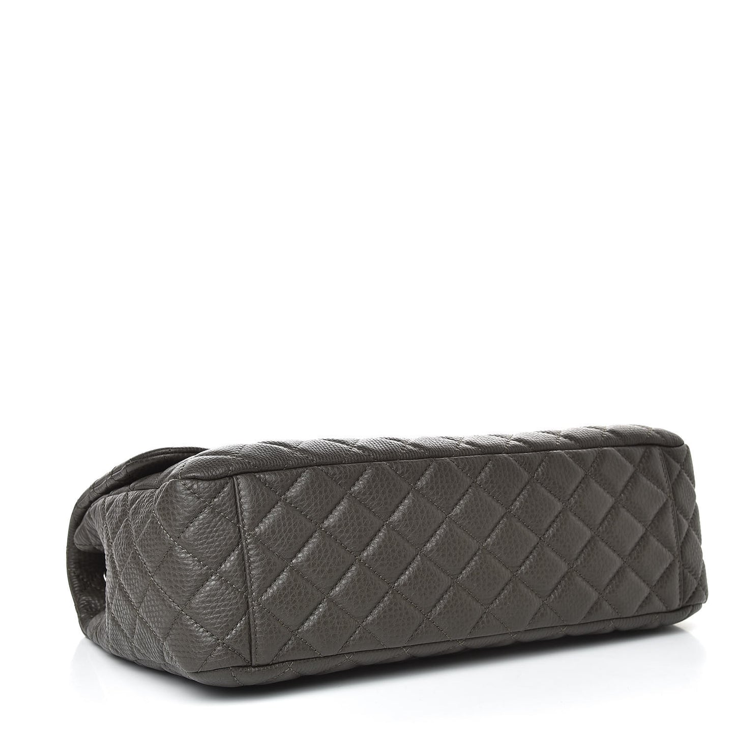 Calfskin Quilted Small XXL Travel Flap Bag Khaki