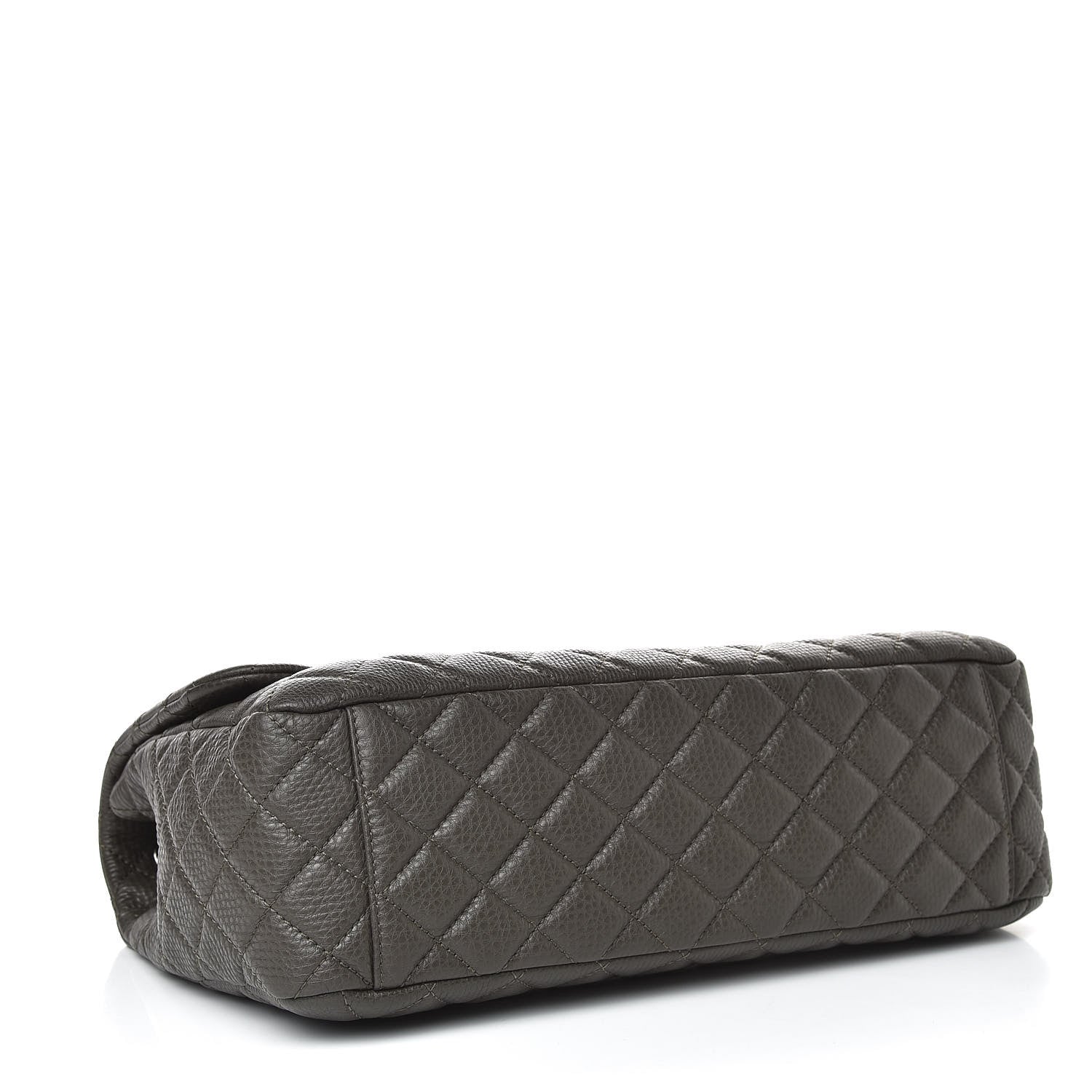 Chanel Calfskin Quilted Small XXL Travel Flap Bag Khaki 4 of 10