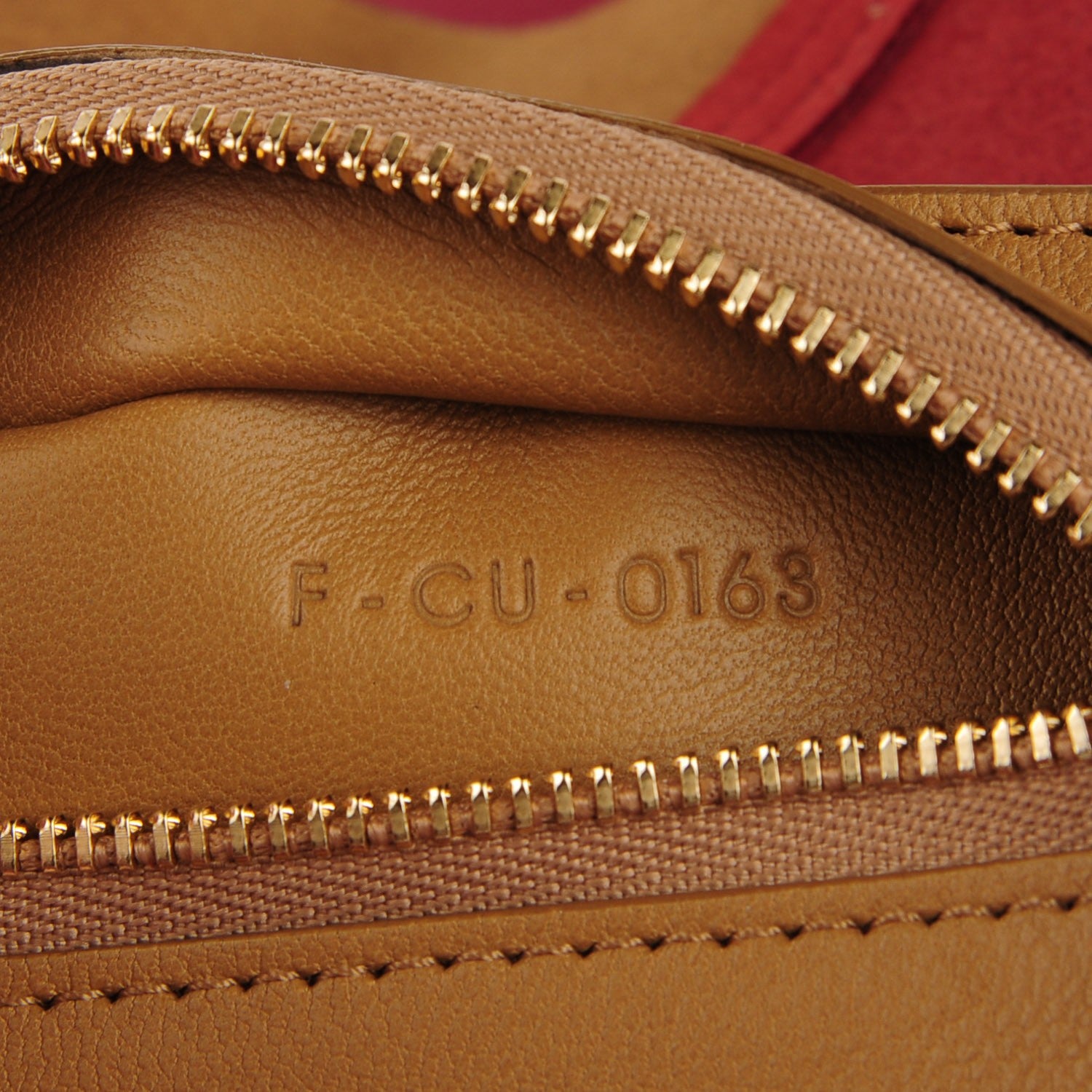 Celine Lambskin Horizontal Bi-Color Cabas Red Camel 8 of 8