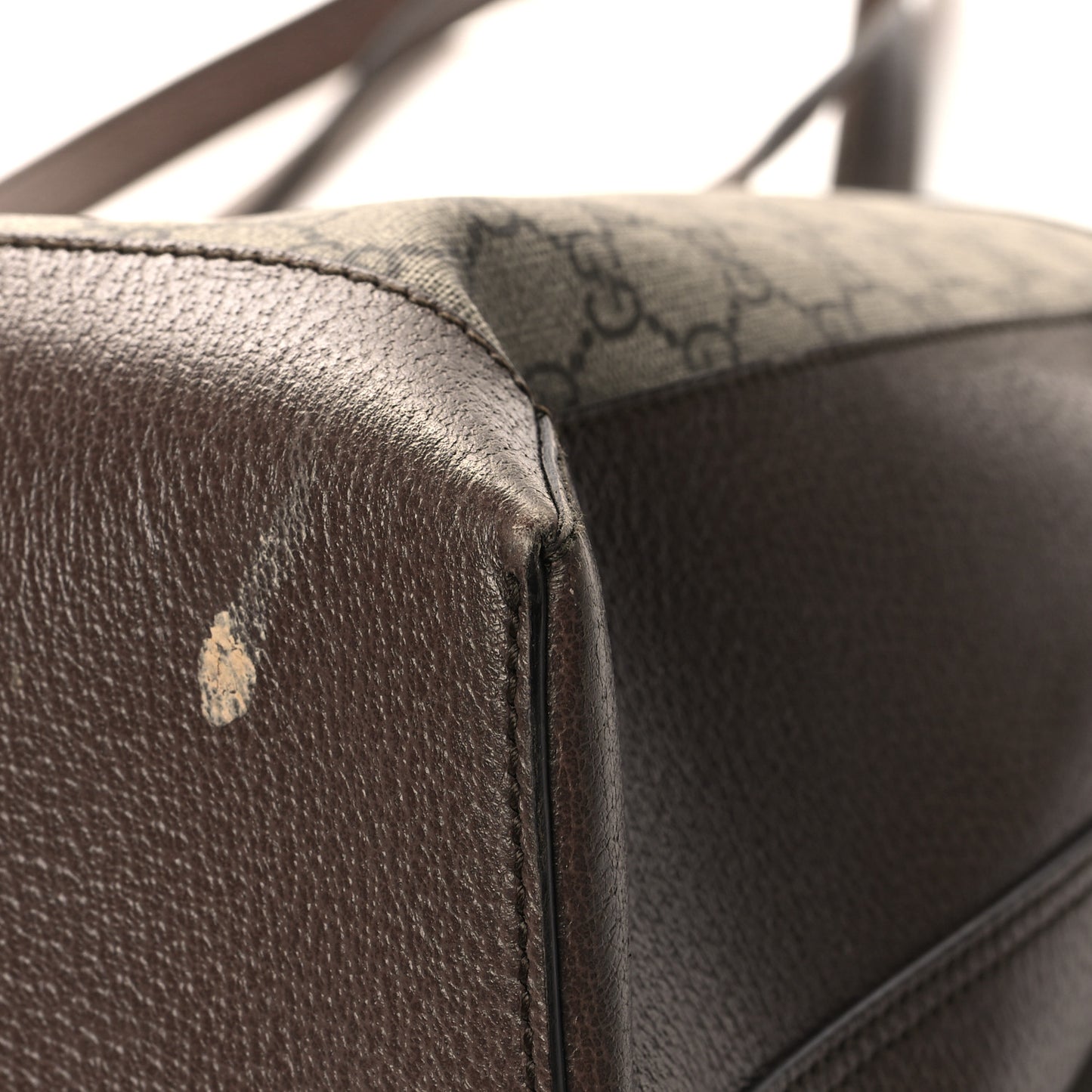 GG Supreme Monogram Web Ophidia Tote Brown