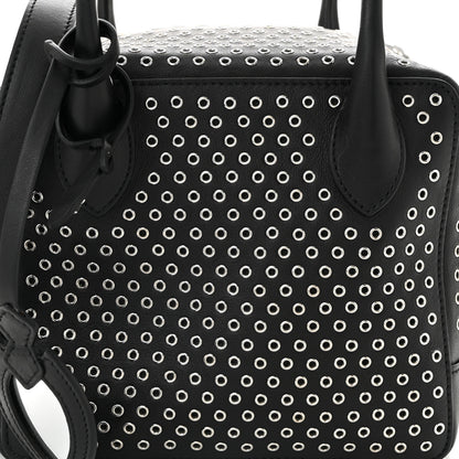 Alaia Calfskin Grommet Studded Top Handle Bag Black 7 of 9