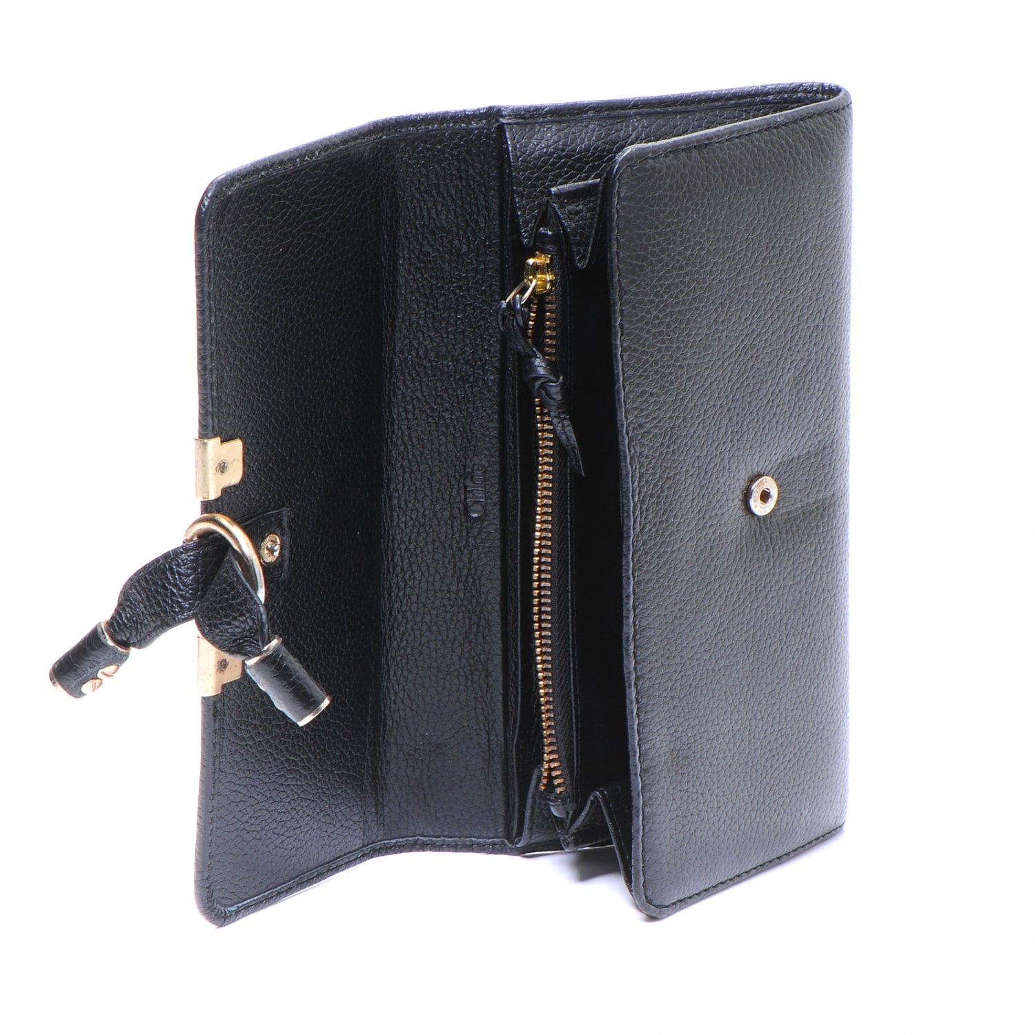 Chloe Leather Marcie Continental Flap Wallet Black 5 of 6