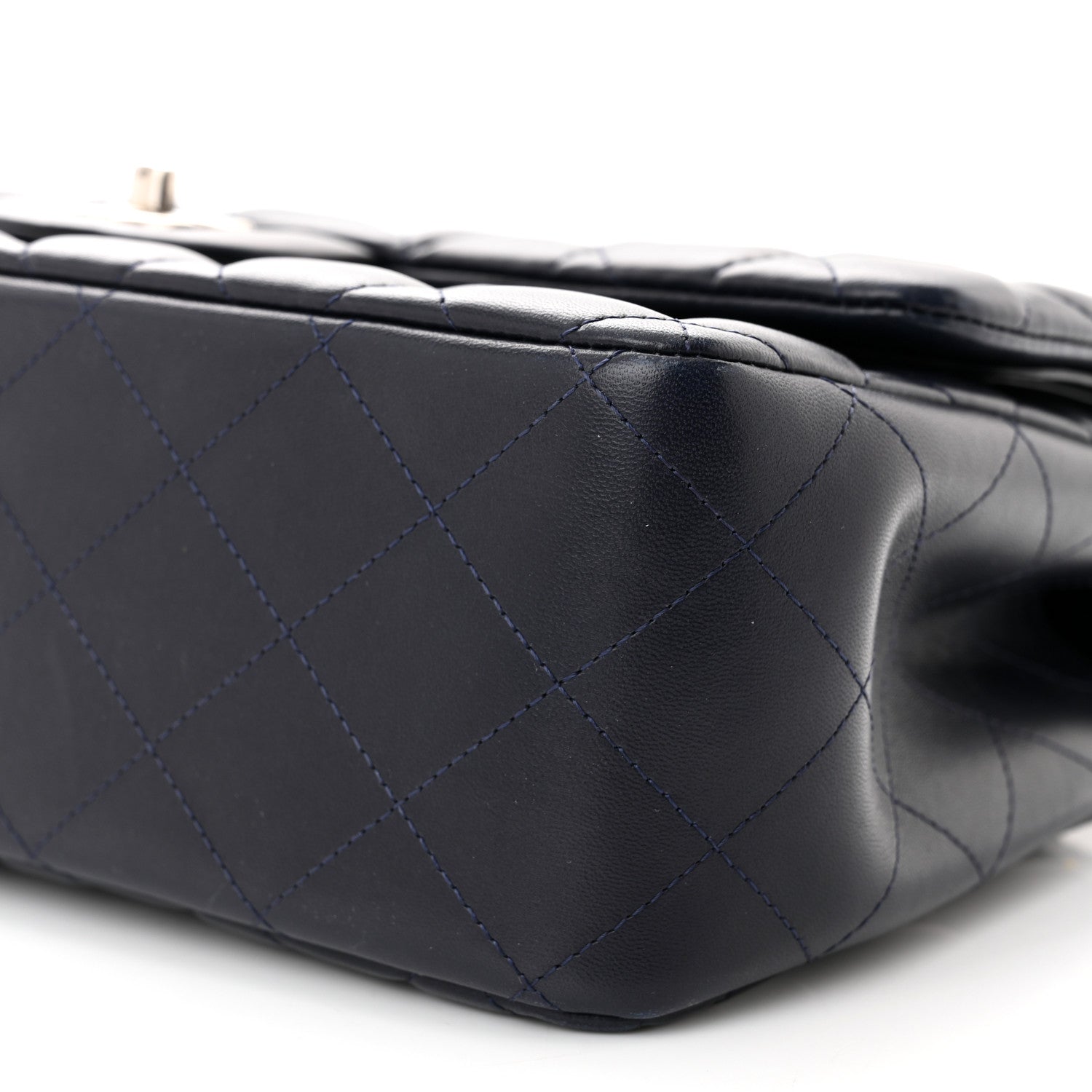 Chanel Lambskin Quilted Jumbo Double Flap Navy 10 of 10