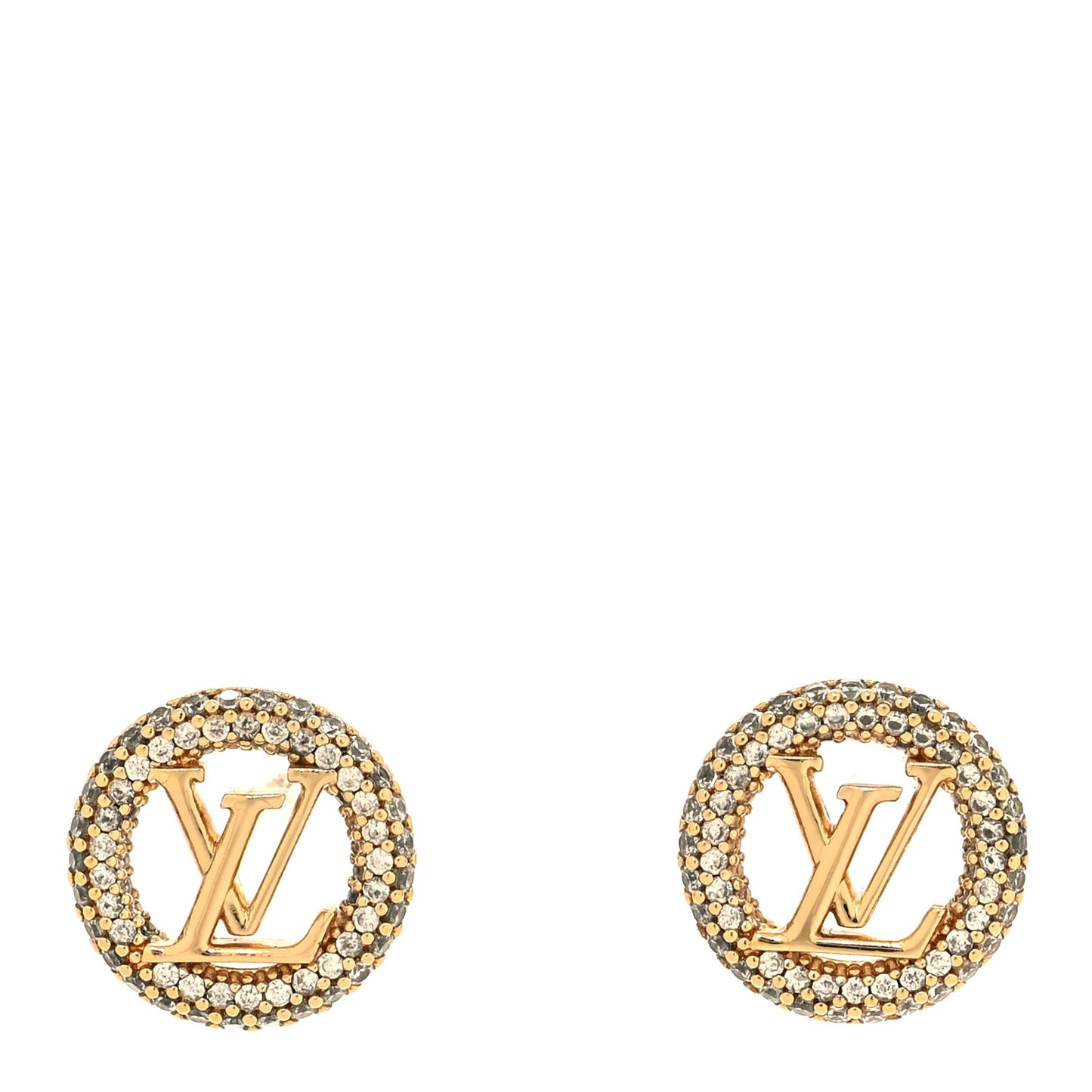Metal Crystal Louise By Night Earrings Gold