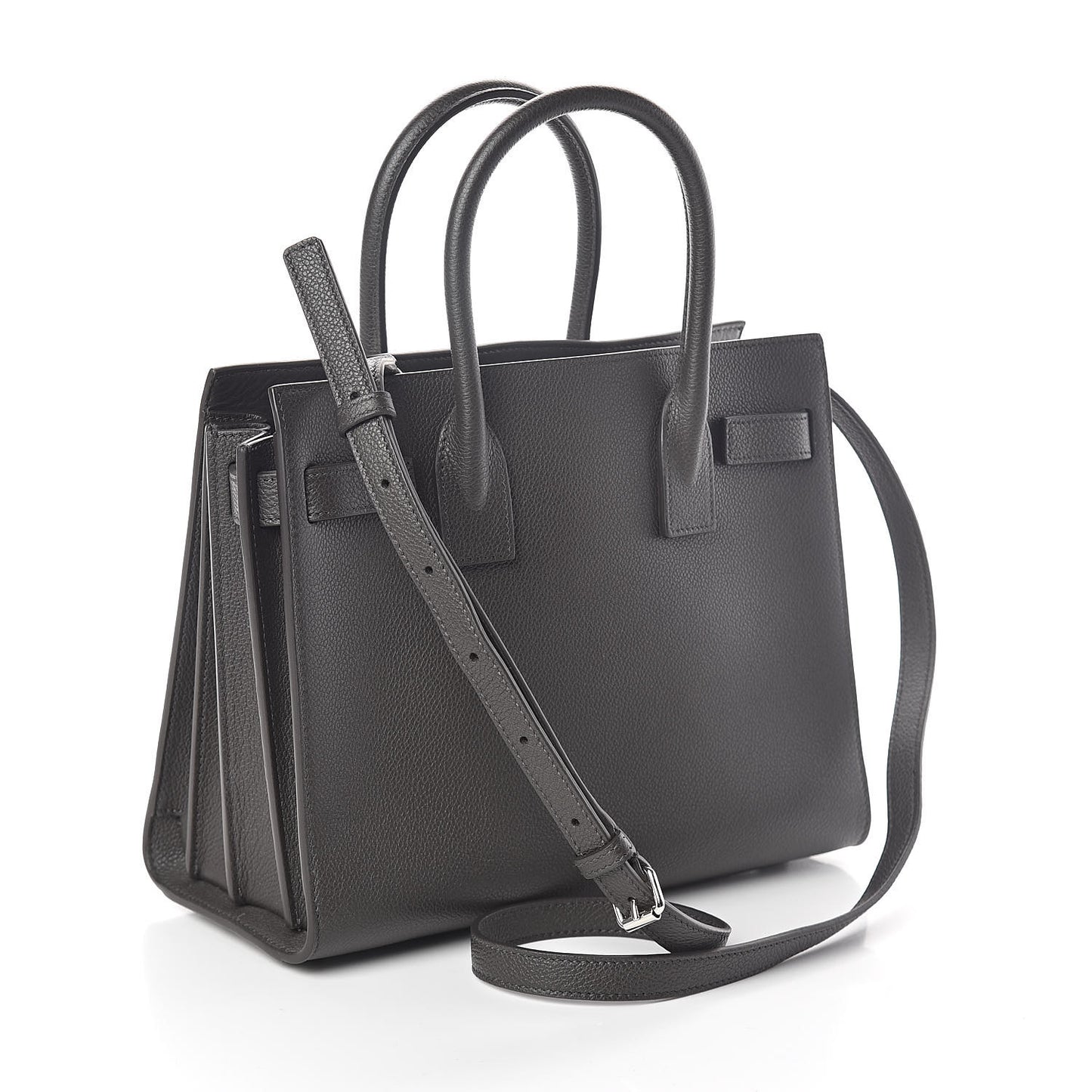 Grained Calfskin Baby Sac De Jour Coal