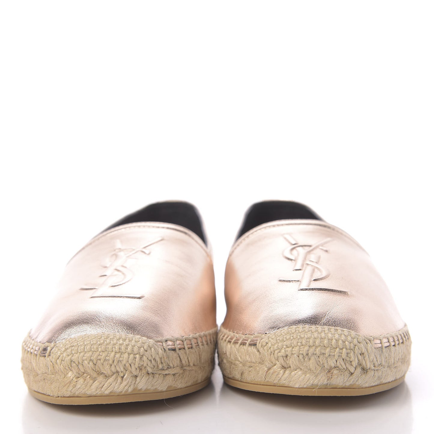 Metallic Lambskin Monogram Espadrilles 39.5 Blush