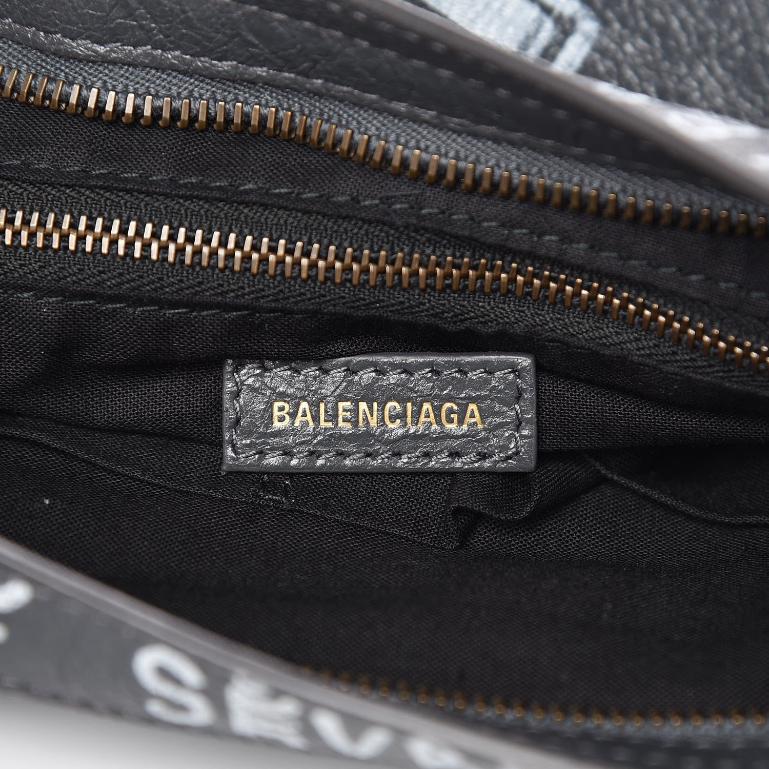 Balenciaga Agneau Arena Graffiti All Over Classic Hardware S City Gris Fossile White 6 of 7