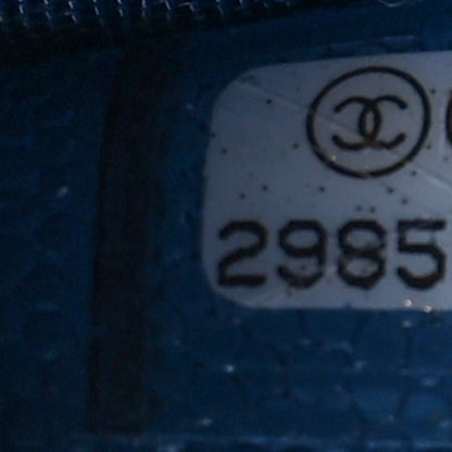 Chanel Caviar Quilted Small Cosmetic Case Blue 7 of 9