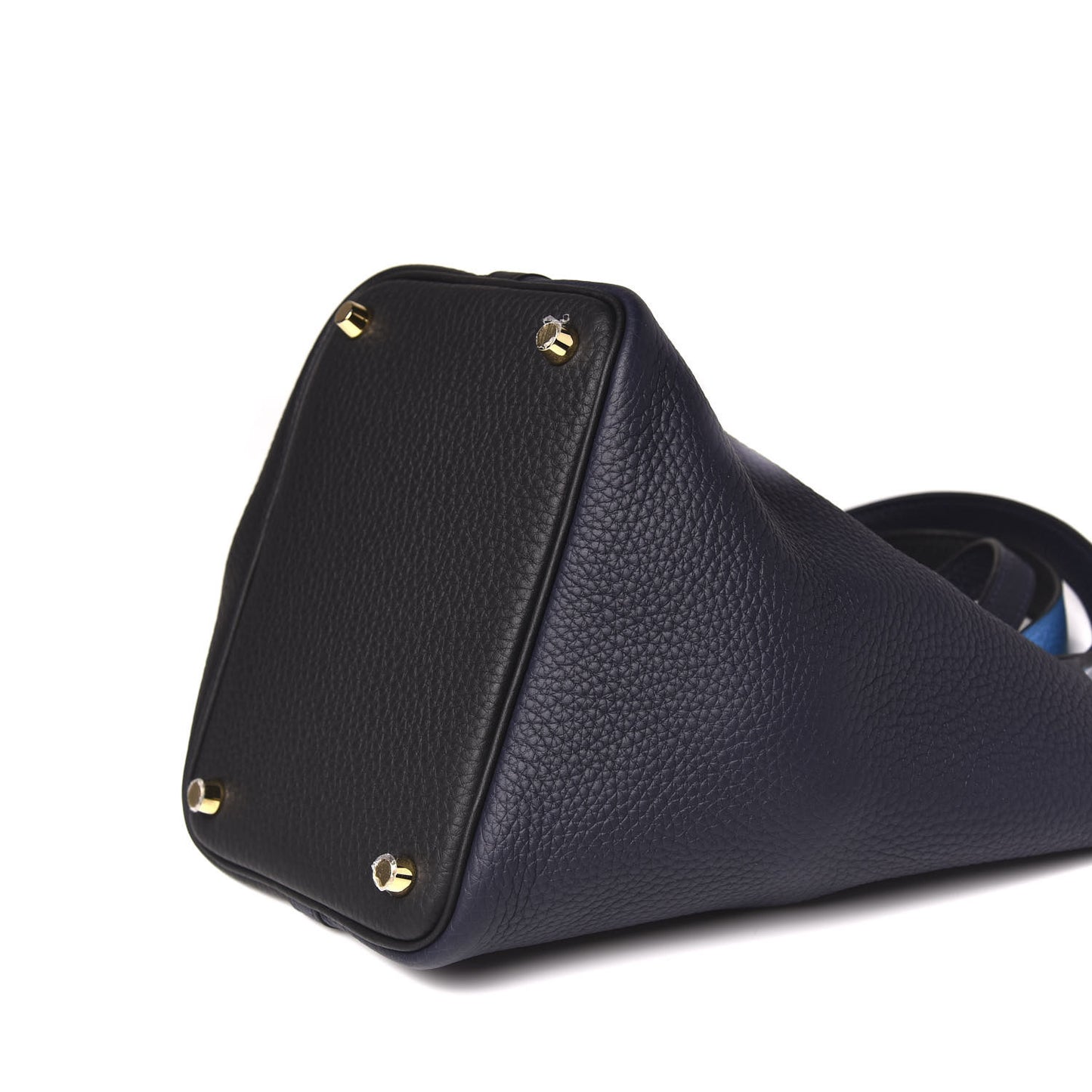 Taurillon Clemence Casaque Picotin Lock 18 PM Blue Nuit Black Bleu Frida