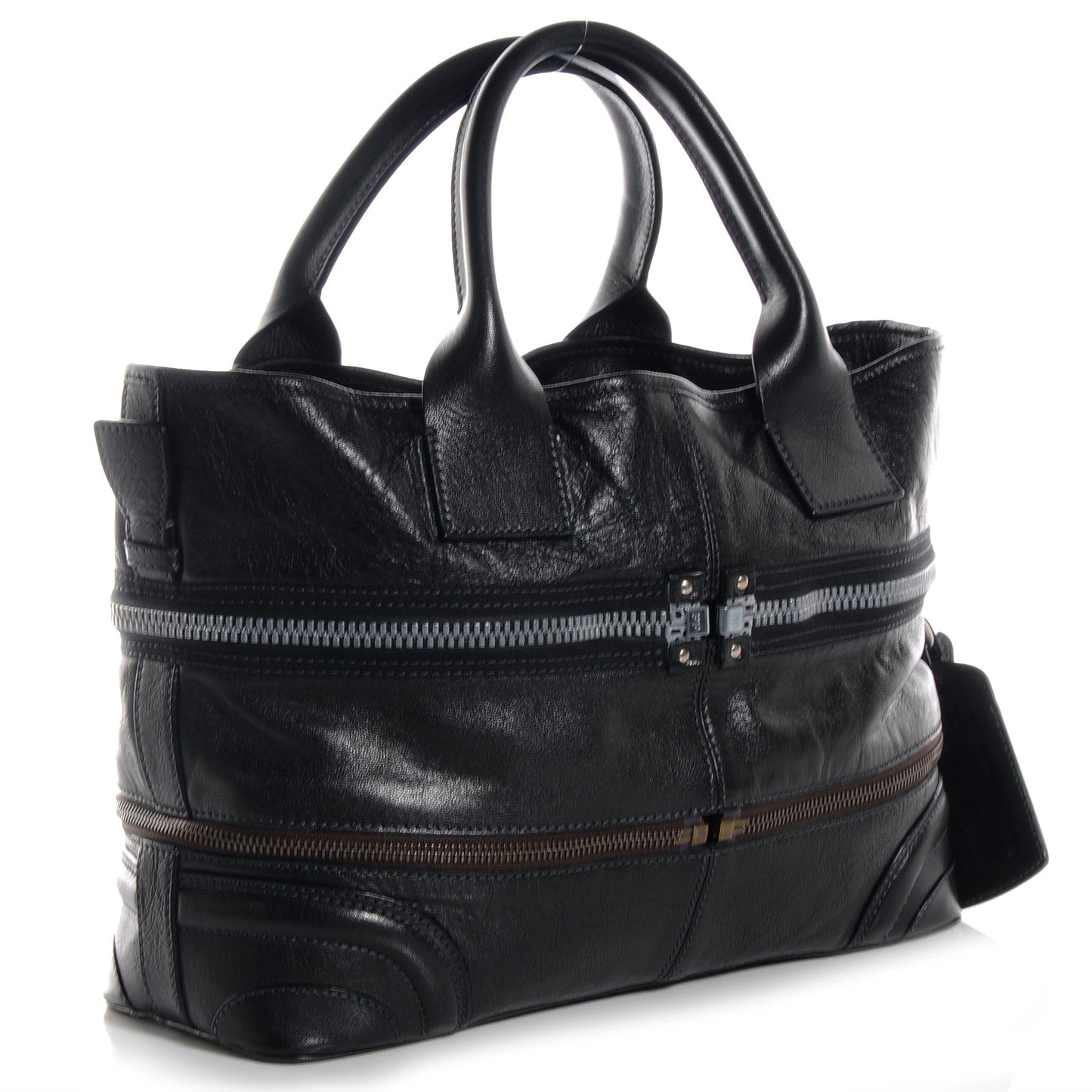 Leather Gladys Tote Black