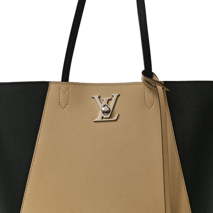 Louis Vuitton Calfskin Lockme Go Tote Black Vanilla 6 of 13