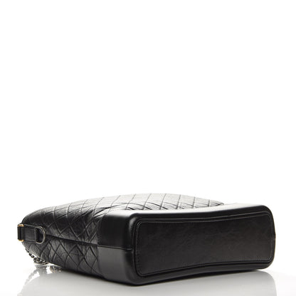 Chanel Aged Calfskin Quilted Large Gabrielle Hobo Black 5 of 8