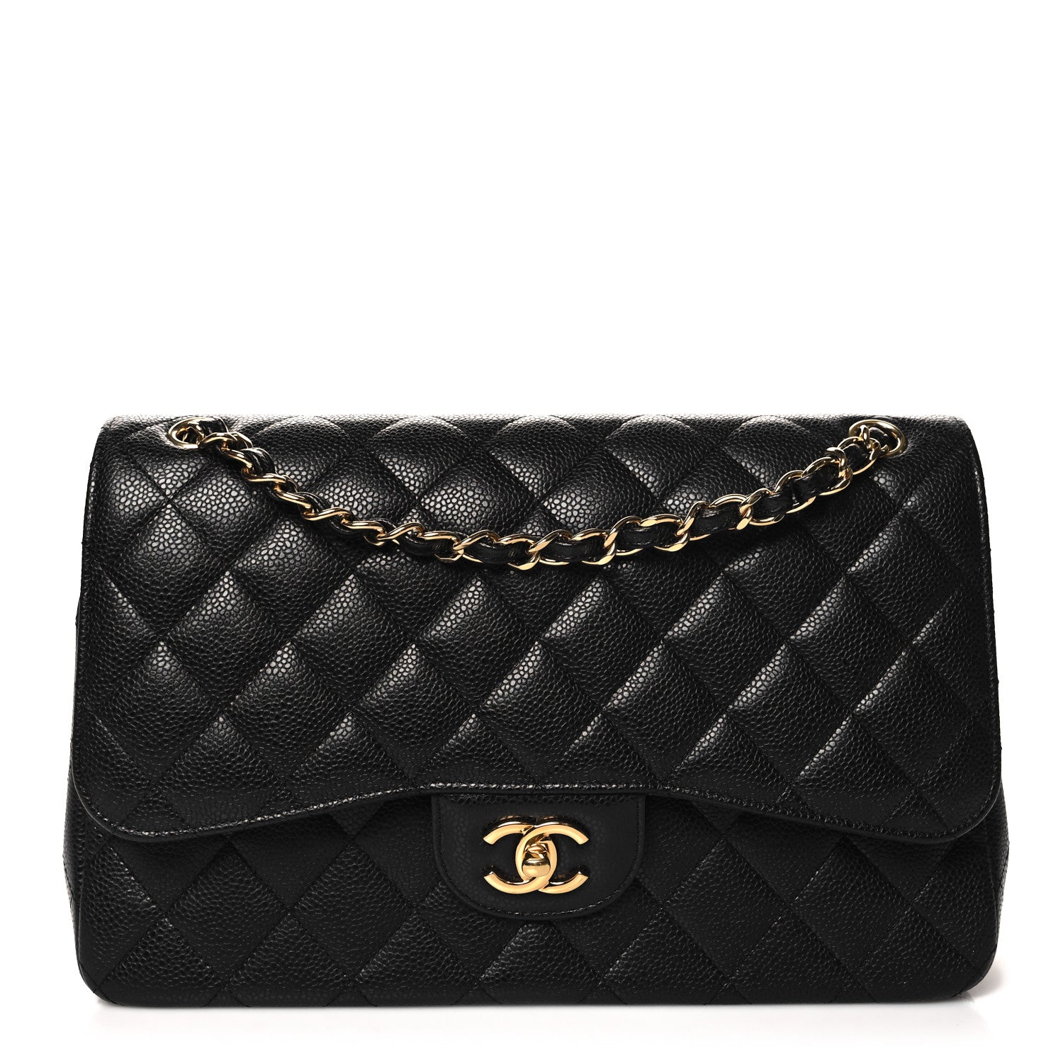 Chanel Caviar Quilted Jumbo Double Flap Black 1 of 10