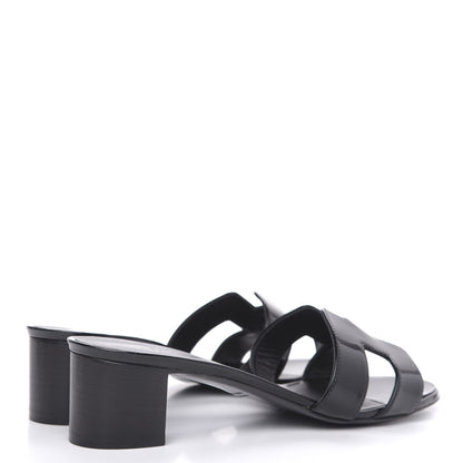 Hermes Patent Oasis Sandals 40 Black 4 of 8