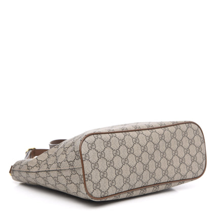 Gucci Soft GG Supreme Monogram Small Crossbody Tote Beige Cuir 4 of 9