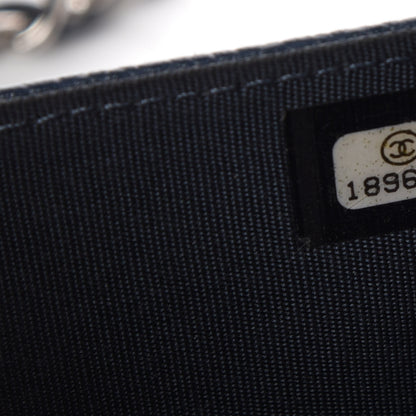 Chanel Caviar Timeless CC Wallet On Chain WOC Blue 8 of 13
