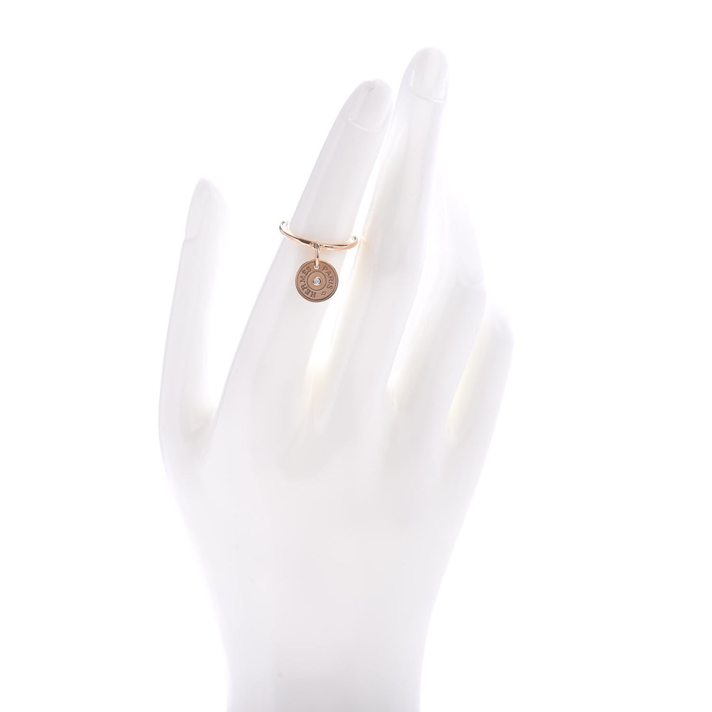 18K Rose Gold Diamond Gambade Ring 49 4.75