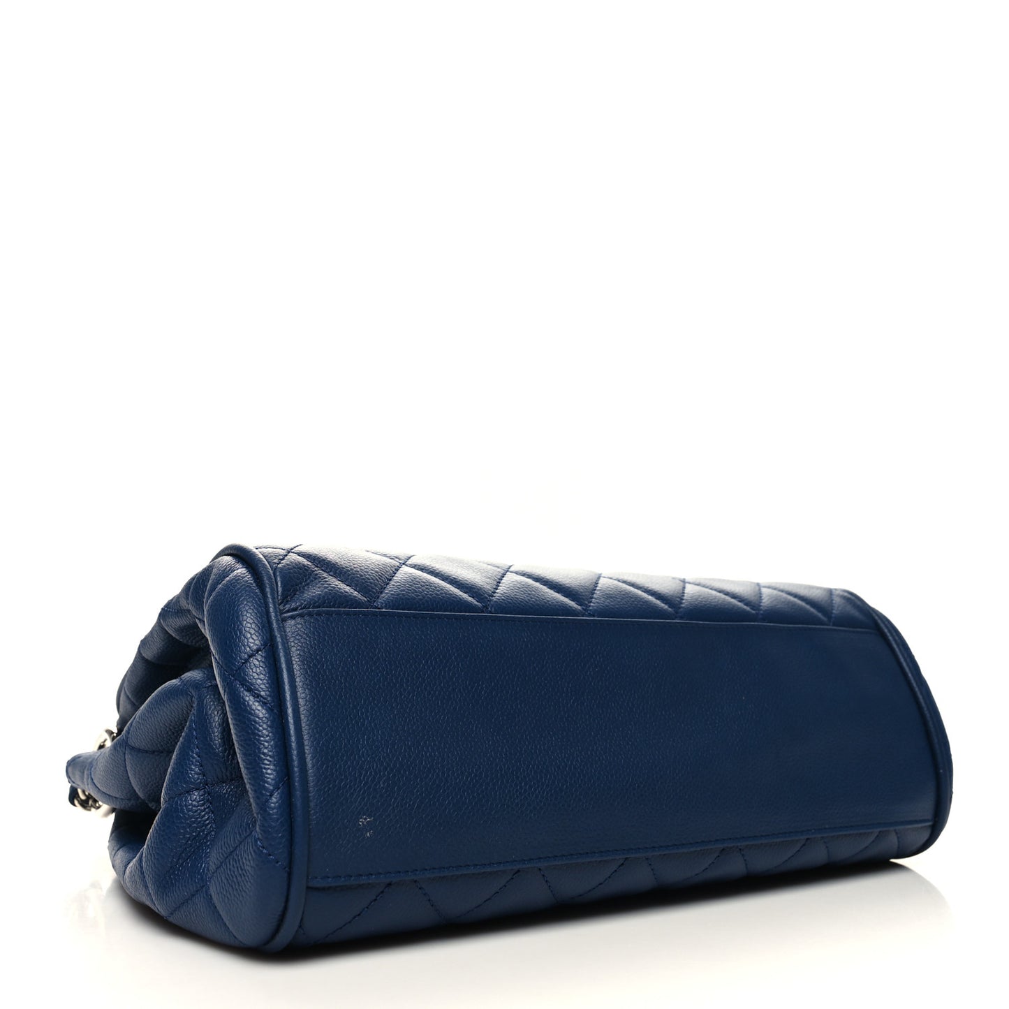 Caviar Quilted Timeless Accordion Flap Navy