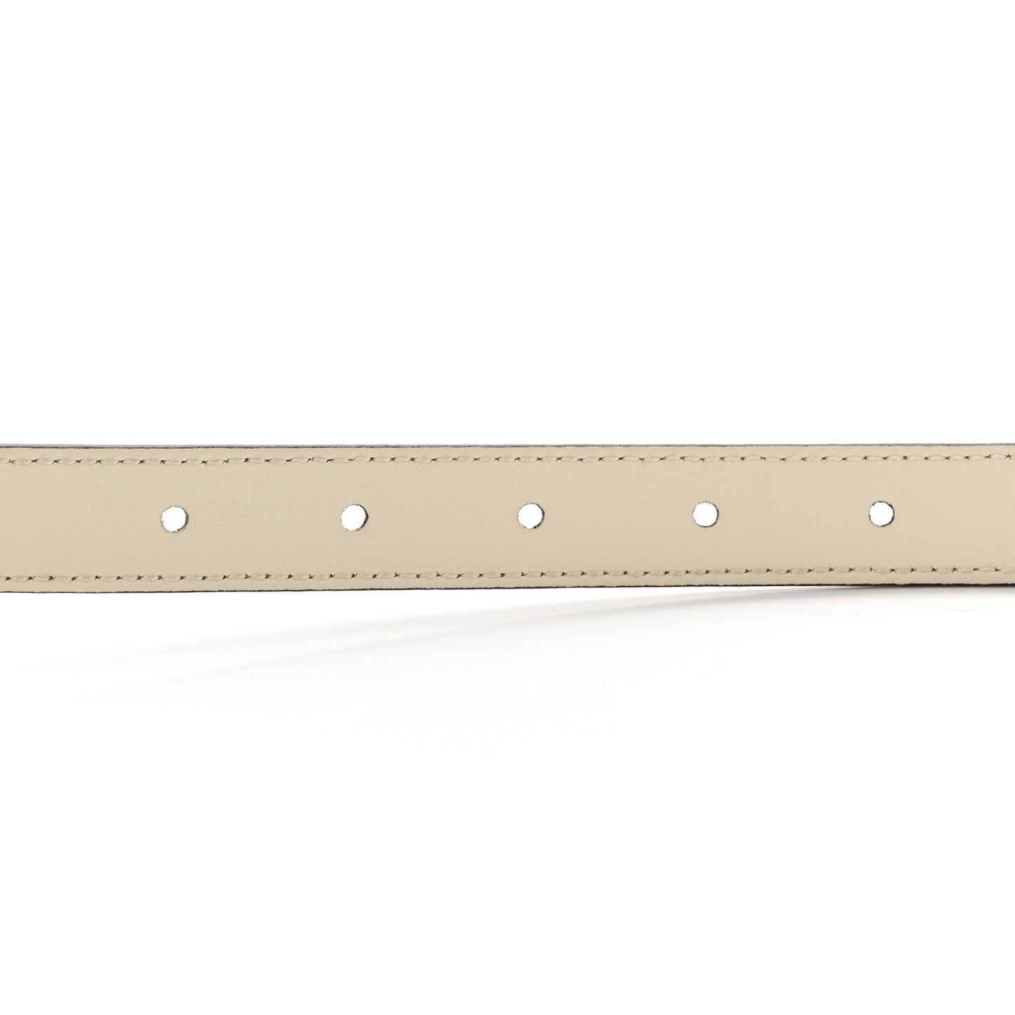 Plutone Calfskin Double G 20mm Belt 75 30 Mystic White