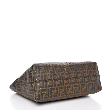 Fendi Zucca Spalmati Stars Medium Roll Tote Tobacco 4 of 7