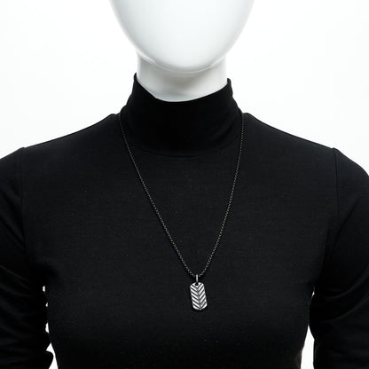 David Yurman Black Titanium Streamline Tag Pendant Necklace 2 of 5