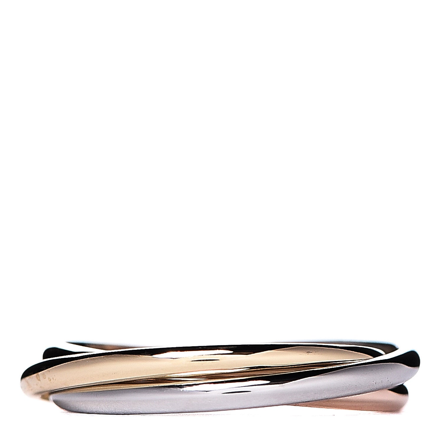Cartier 18K Pink Yellow White Gold Extra Small Trinity Ring 45 3.25 1 of 4