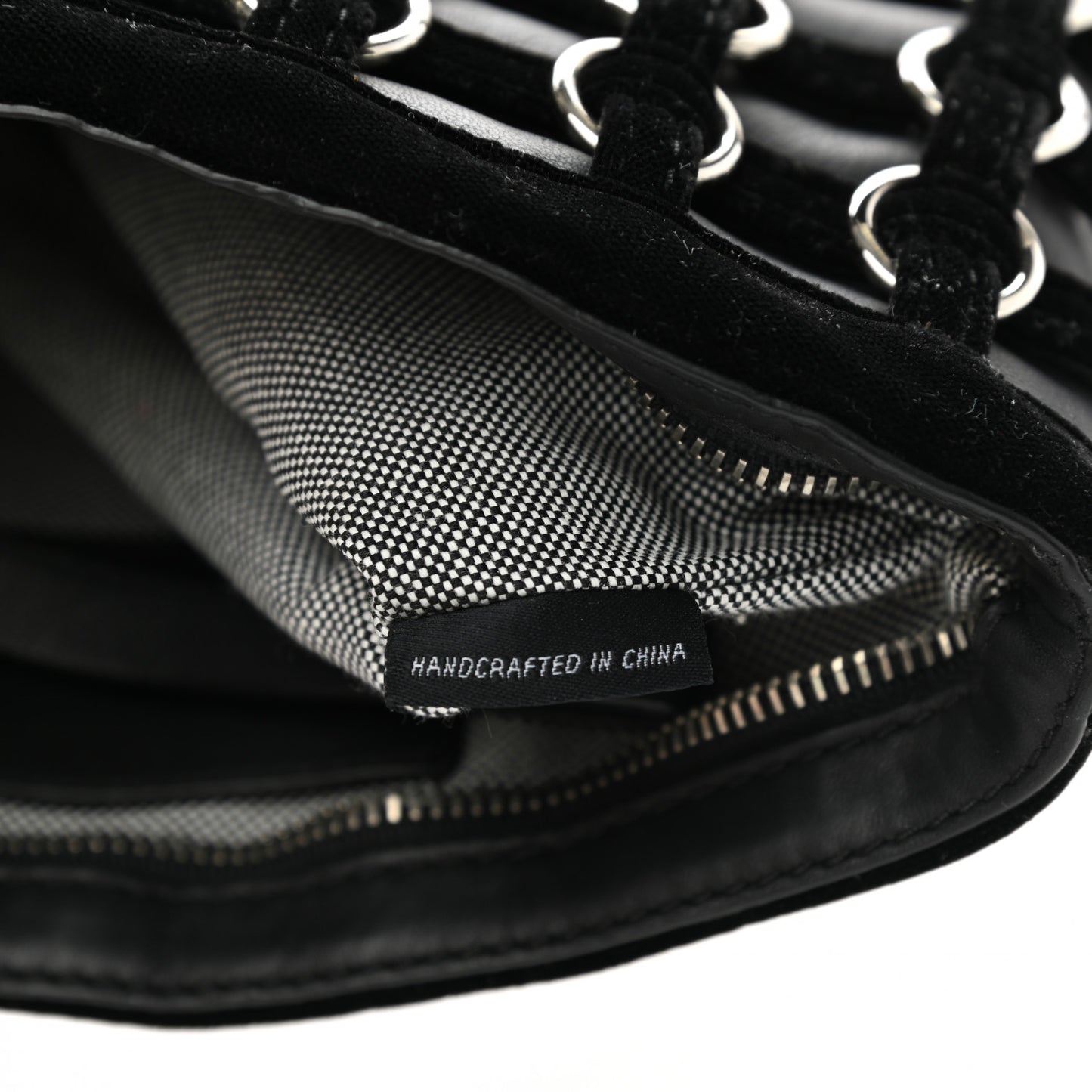 Calfskin Ring Wristlet Black