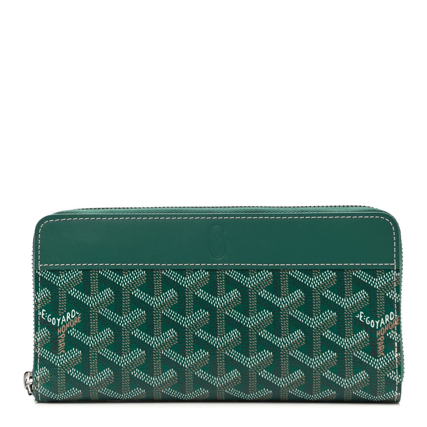 Goyard Goyardine Matignon Zip Around GM Wallet Green 1 of 8