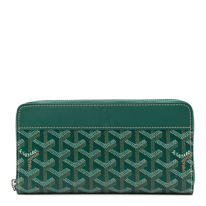 Goyard Goyardine Matignon Zip Around GM Wallet Green 1 of 8