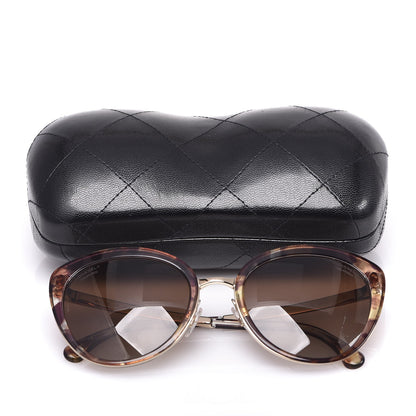 Chanel Polarized Metal Cat Eye Sunglasses 4208 Brown 9 of 9