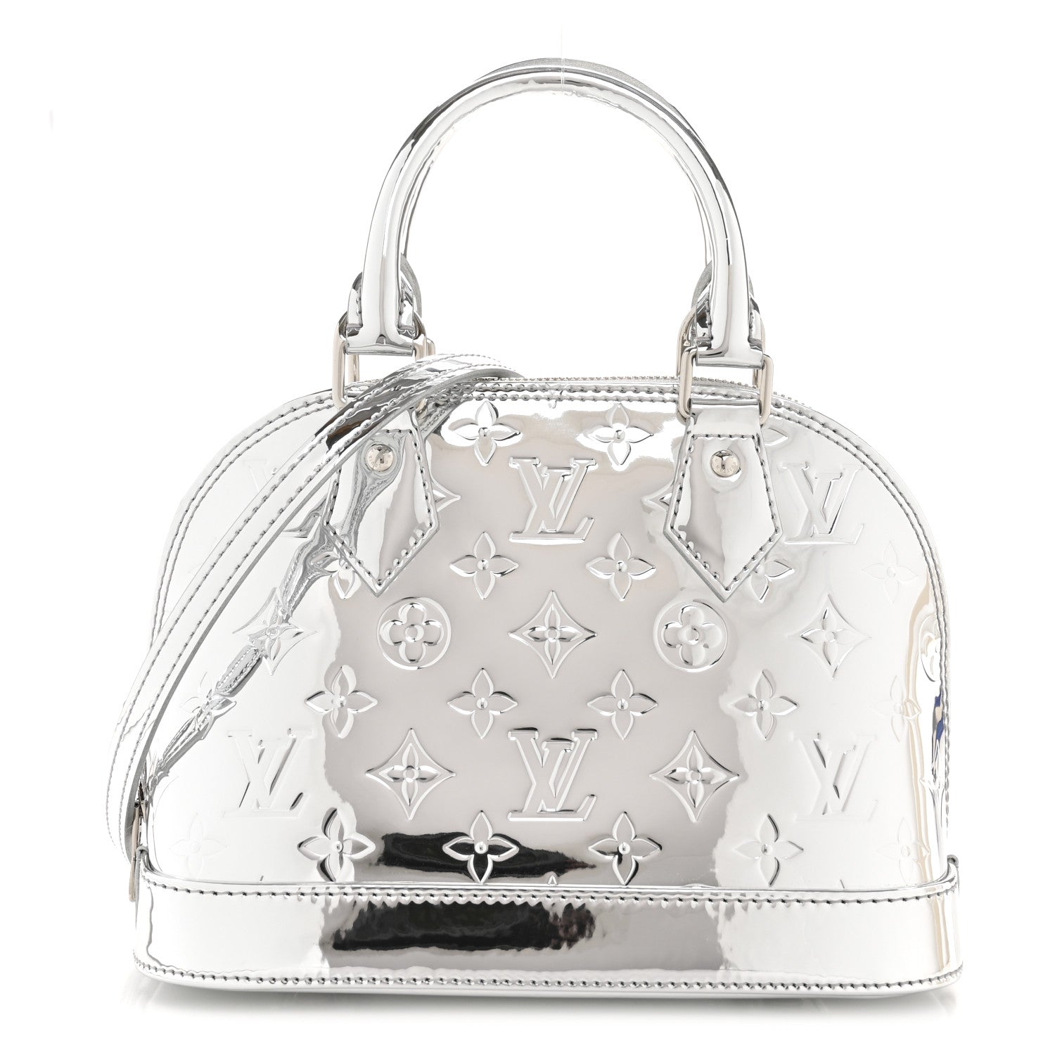 Louis Vuitton Monogram Miroir Alma BB Silver 1 of 10