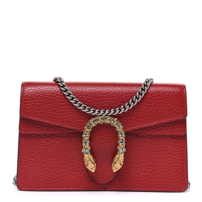 Gucci Calfskin Super Mini Dionysus Shoulder Bag Hibiscus Red 1 of 6