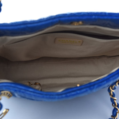 Chanel Patent Puzzle Tote Electric Blue 4 of 9