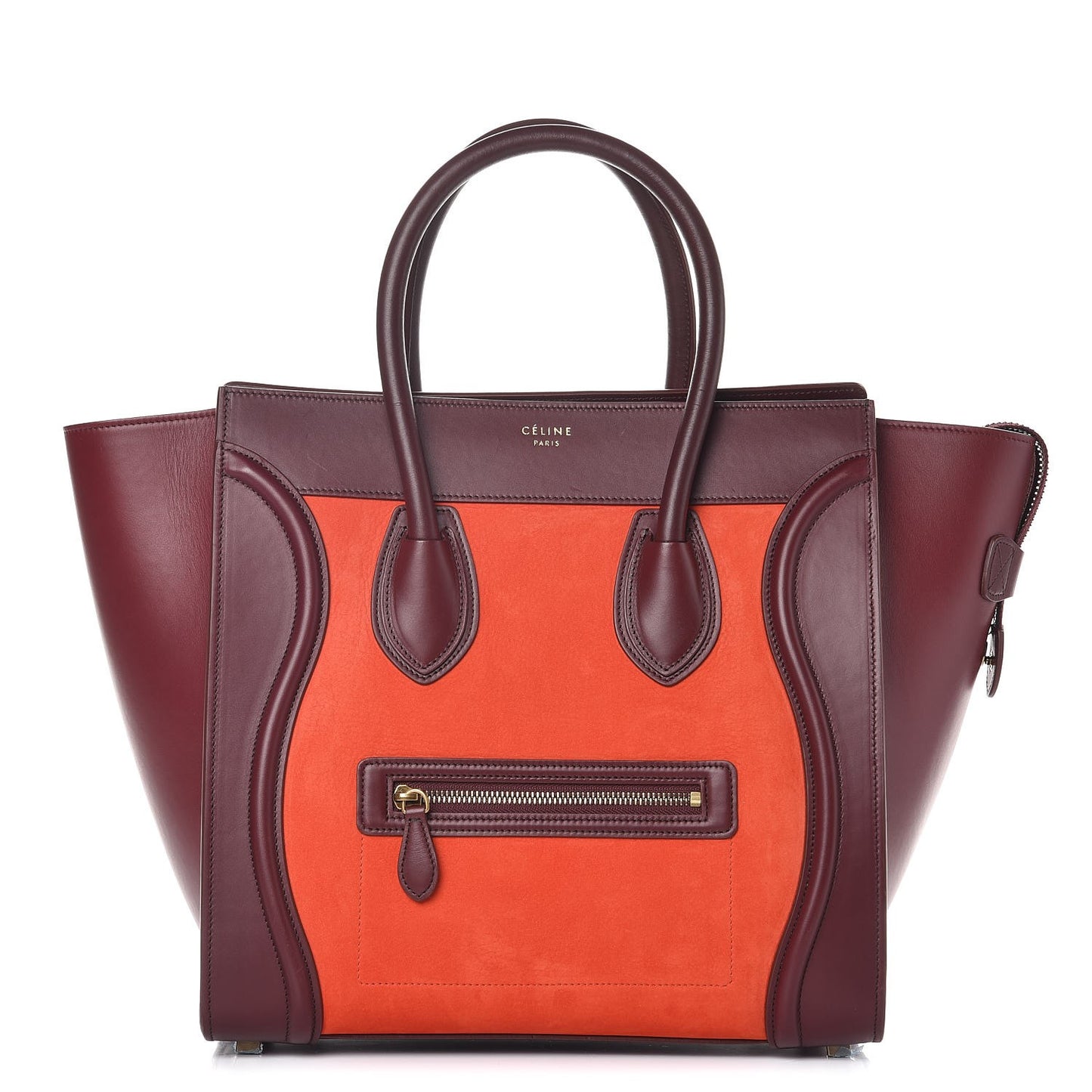 Nubuck Smooth Calfskin Mini Luggage Vermillion