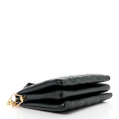 Louis Vuitton Lambskin Embossed Monogram Coussin PM Black 4 of 11