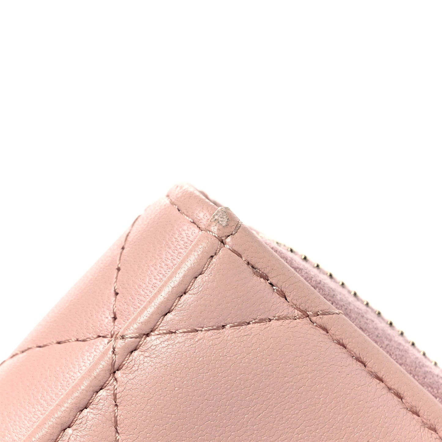 Lambskin Quilted Chanel 19 Vertical Zip Card Holder Wallet Light Pink