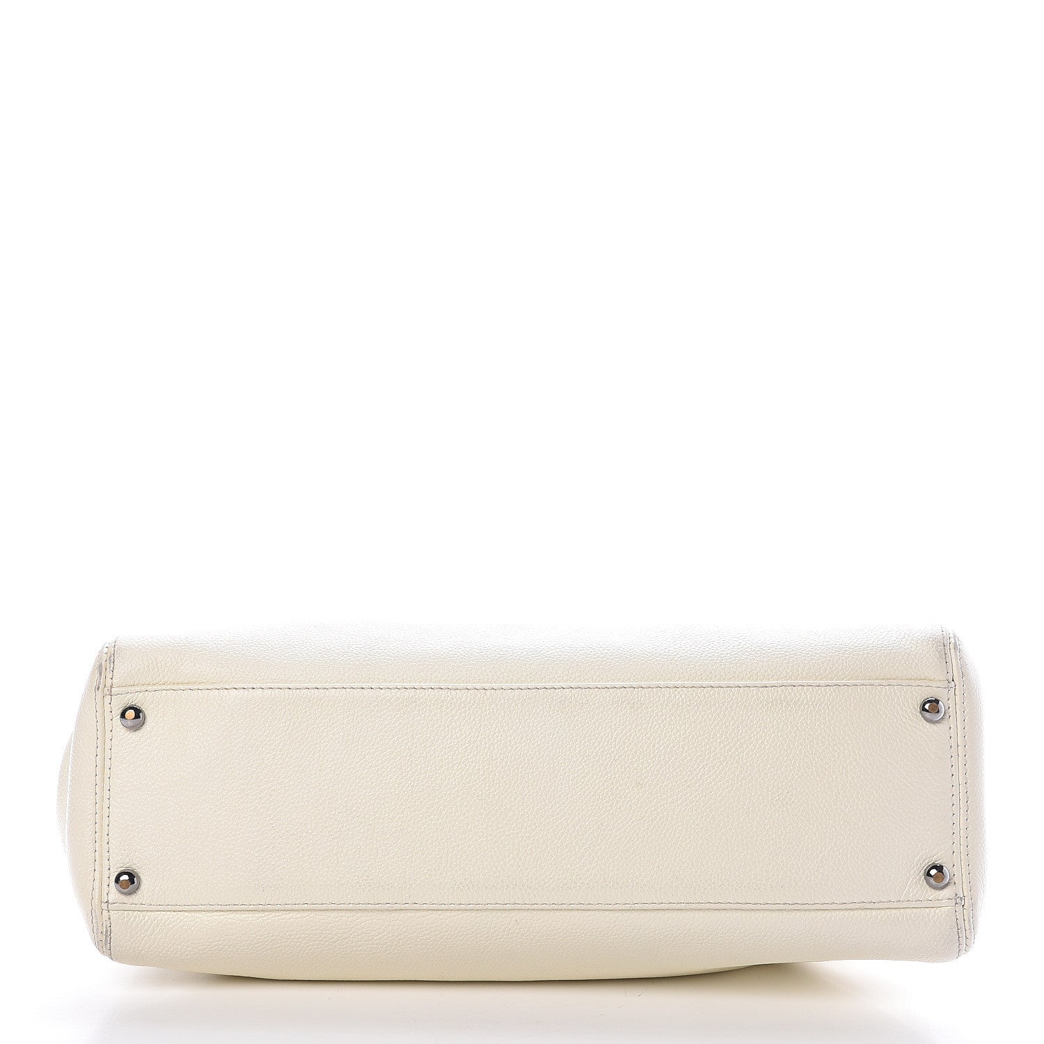 Chanel Calfskin Mademoiselle Lock Cerf Shopper Tote White 35 of 35