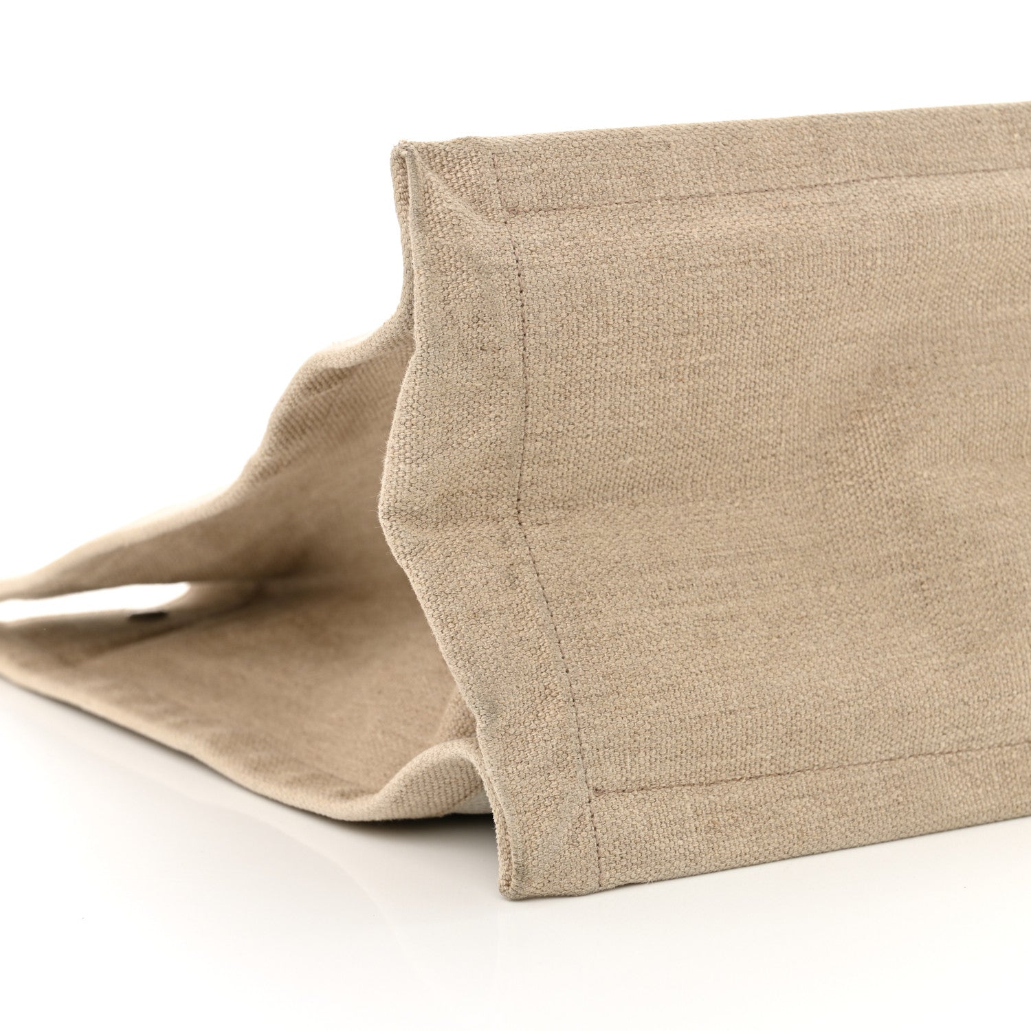 Saint Laurent Linen Calfskin Rive Gauche Tote Optic White 9 of 13