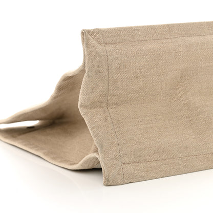Saint Laurent Linen Calfskin Rive Gauche Tote Optic White 9 of 13