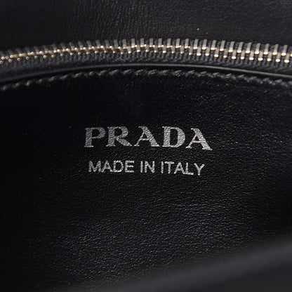 Prada City Calfskin Saffiano Robot Large Elektra Shoulder Bag Black Papaya 6 of 7