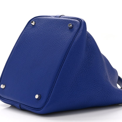 Hermes Taurillon Clemence Picotin Lock 22 MM Bleu Electrique 10 of 10