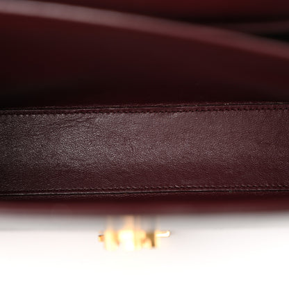 Saint Laurent Smooth Calfskin Medium Classic Monogram Cassandra Top Handle Black Rouge Legion 11 of 25