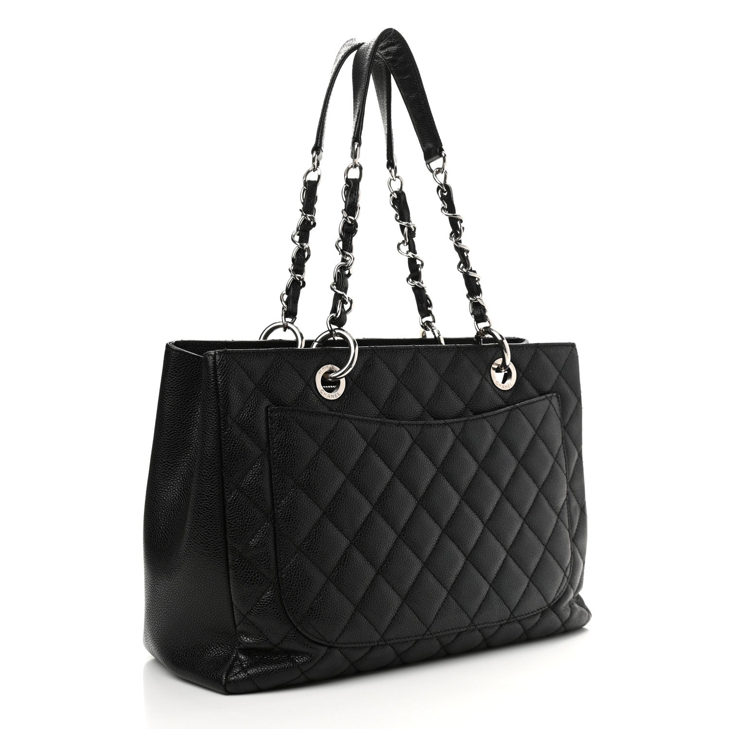 Chanel Caviar Quilted Grand Shopping Tote GST Black 3 of 10